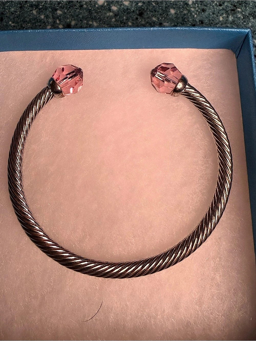 Touchstone Crystal by Swarovski with a twist with pink crystal